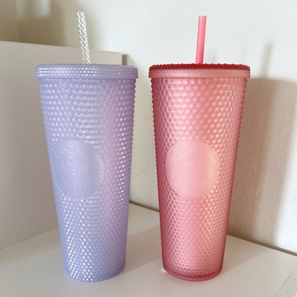 Set of Two 24oz Starbucks Tumbler Studded Cups - Picture 1 of 4